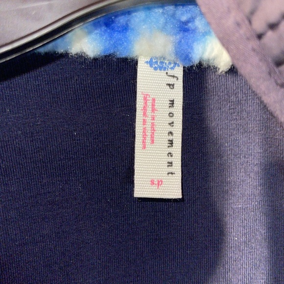 NWT Free People Movement Rocky Ridge fleece oversized ocean tie-dye pull over - Picture 11 of 16